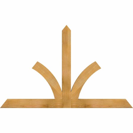 Ekena Millwork Richland Rough Sawn Timber Gable Bracket, Western Red Cedar, 60"W x 38"H x 2"D x 4"F, 15/12 Pitch GBW060X38X0204RIC00RWR